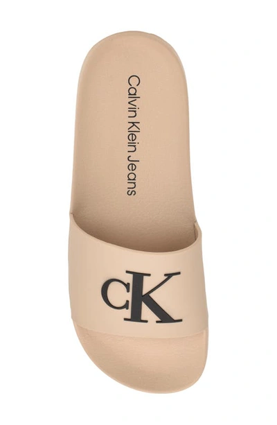 Calvin Klein Women's Arin Logo Beach Slide Sandals In Taupe