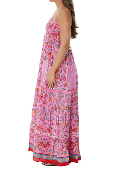 Ranee's Strapless Cotton Blooming Cover-up Dress In Pink