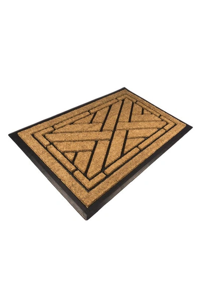 Shop Entryways Diagonal Tiles Doormat In Natural Coir / Black