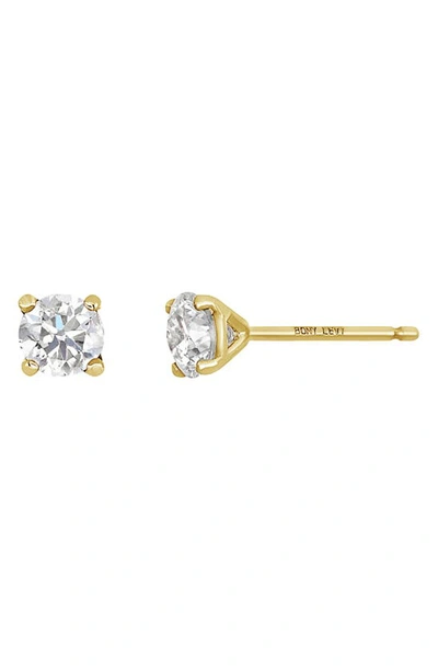 Shop Bony Levy 14k Gold Prong Diamond Stud Earrings In 14k Yellow Gold