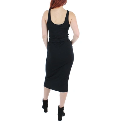 Shop Three Dots Womens Jersey Tank Midi Dress In Black