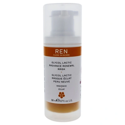 Shop Ren Glycol Lactic Radiance Ewal Mask By  For Unisex - 1.7 oz Mask In Silver