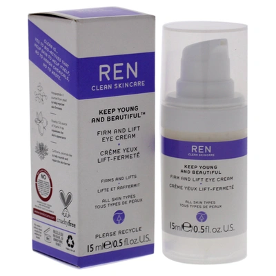 Shop Ren Keep Young And Beautiful Firm And Lift Eye Cream By  For Unisex - 0.5 oz Eye Cream In Silver
