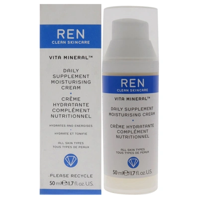 Shop Ren Vita Mineral Daily Supplement Moisturising Cream For Unisex 1.7 oz Cream In Blue