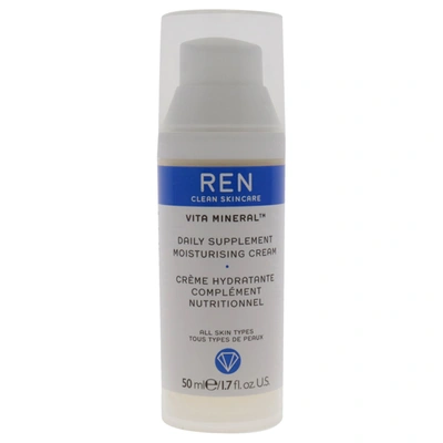 Shop Ren Vita Mineral Daily Supplement Moisturising Cream For Unisex 1.7 oz Cream In Blue
