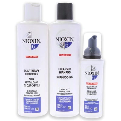 Shop Nioxin System 6 Kit By  For Unisex - 3 Pc 1 0.1oz Shampoo, 10.1oz Conditioner, 3.38oz Treatment In Silver