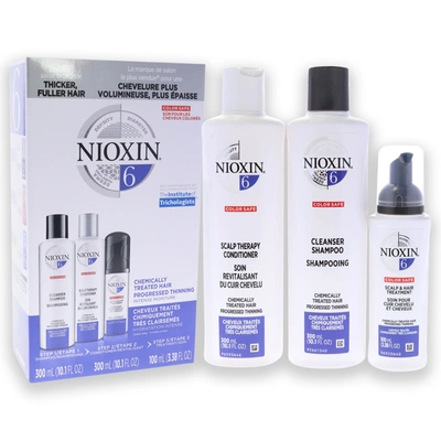 Shop Nioxin System 6 Kit By  For Unisex - 3 Pc 1 0.1oz Shampoo, 10.1oz Conditioner, 3.38oz Treatment In Silver