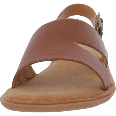 Shop B.o.c. Milania Womens Singback Buckle Flat Sandals In Brown