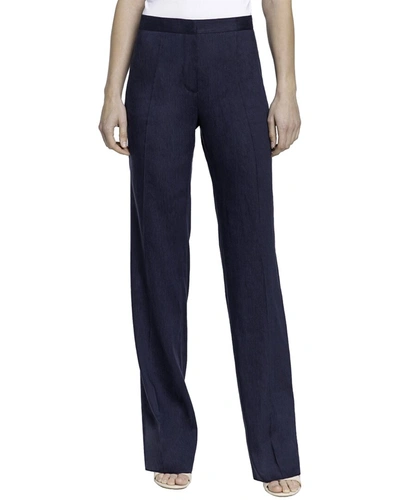 Shop Santorelli Deja Linen-blend Pant In Blue