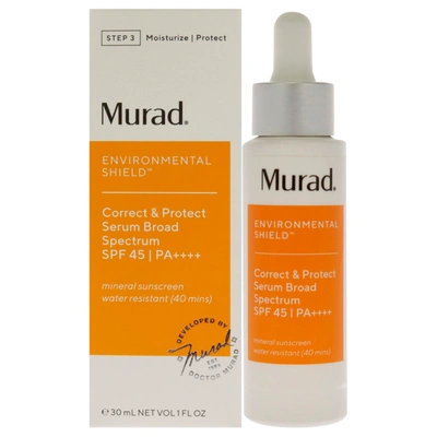 Shop Murad Correct And Protect Serum Broad Spectrum Spf 45 For Unisex 1 oz Serum In Gold