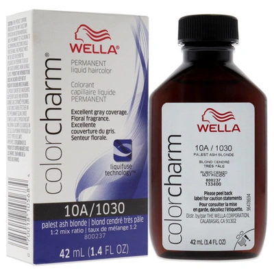 Shop Wella Color Charm Permanent Liquid Haircolor - 1030 10a Palest Ash Blonde For Unisex 1.4 oz Hair Color In Silver