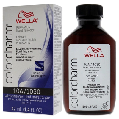 Shop Wella Color Charm Permanent Liquid Haircolor - 1030 10a Palest Ash Blonde For Unisex 1.4 oz Hair Color In Silver