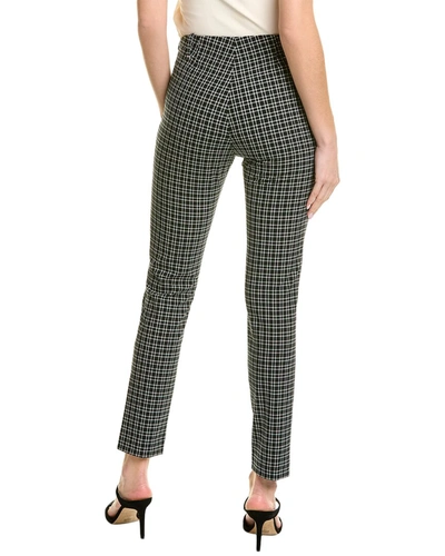 Pink Tartan Check Wool-blend Blazer Pant In Black