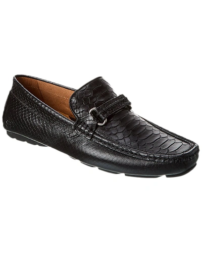 Shop Donald Pliner Donnie Leather Loafer In Black