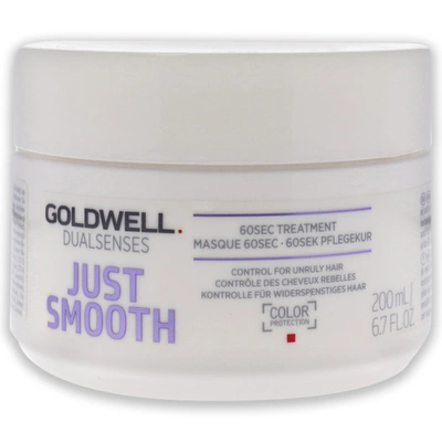 Shop Goldwell Dualsenses Just Smooth 60 Second Treatment For Unisex 6.7 oz Treatment In Silver