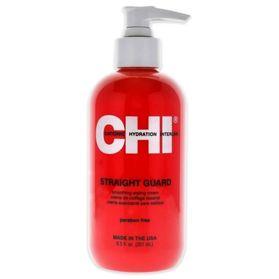 Shop Chi Straight Guard Smoothing Styling Cream For Unisex 8.5 oz Cream In Red