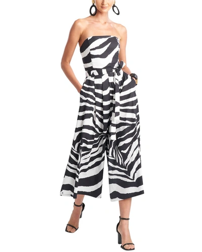 Shop Natori Zebra Poplin Dress In Black