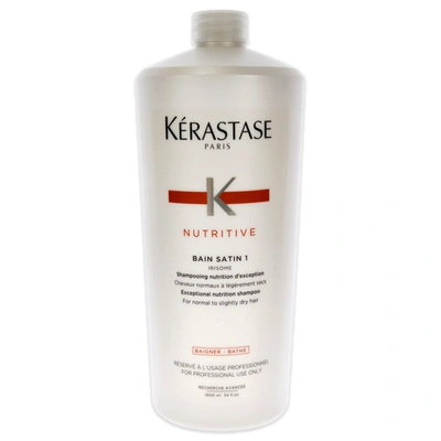 Shop Kerastase Nutritive Bain Satin 1 Shampoo By  For Unisex - 34 oz Shampoo In Silver