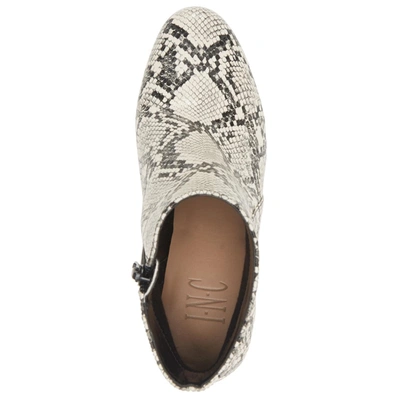 Inc Floriannp Womens Snake Print Block Heel Booties In Multi