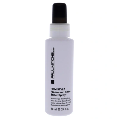 Shop Paul Mitchell Firm Style Freeze And Shine Super Spray For Unisex 3.4 oz Hair Spray In Silver