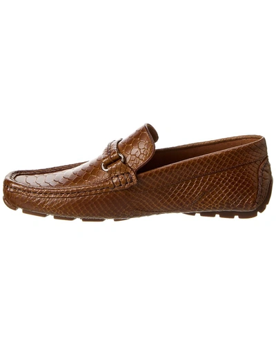 Shop Donald Pliner Donnie Leather Loafer In Brown