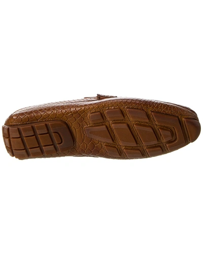 Shop Donald Pliner Donnie Leather Loafer In Brown