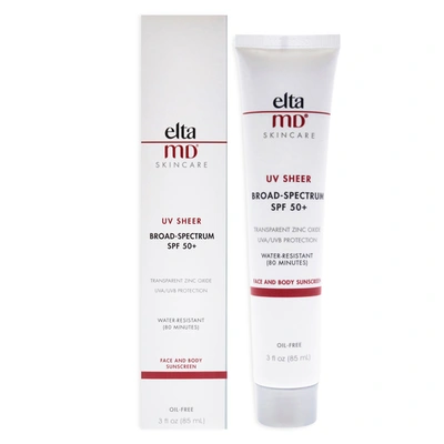 Shop Eltamd Uv Sheer Spf 50 By  For Unisex - 3 oz Sunscreen In Silver
