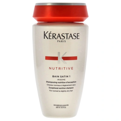 Shop Kerastase Nutritive Bain Satin 1 Shampoo For Unisex 8.5 oz Shampoo In Red
