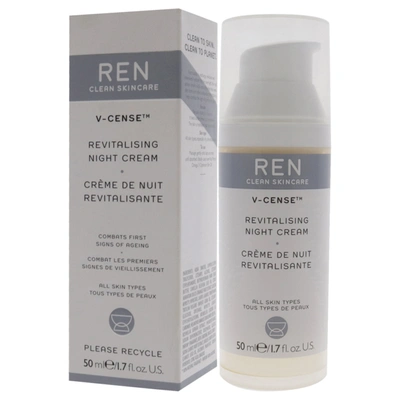 Shop Ren V-cense Revitalising Night Cream For Unisex 1.7 oz Cream In Beige