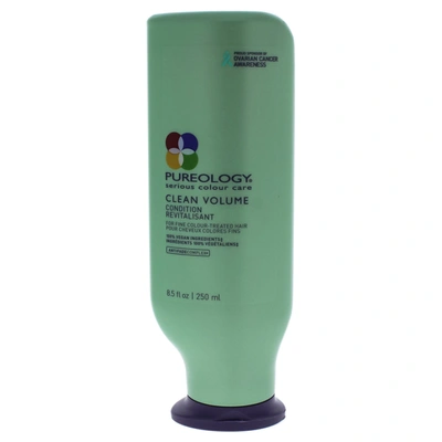 Shop Pureology Clean Volume Conditioner For Unisex 8.5 oz Conditioner In Green