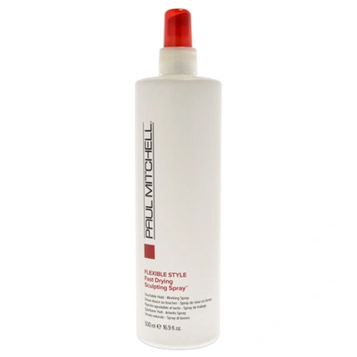 Shop Paul Mitchell Flexible Style Fast Drying Sculpting Spray For Unisex 16.9 oz Hairspray In Silver
