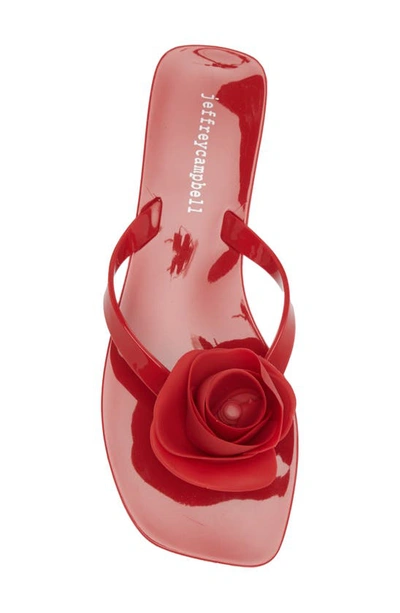 Shop Jeffrey Campbell So Sweet Flip Flop In Red Shiny