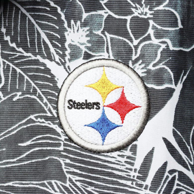 Tommy Bahama Black Pittsburgh Steelers Coconut Point Playa Floral  Islandzone Button-up Shirt