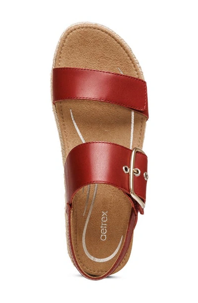 Shop Aetrex Vania Platform Sandal In Red