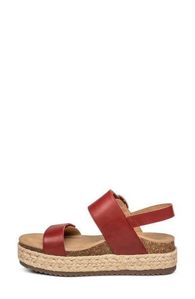 Shop Aetrex Vania Platform Sandal In Red