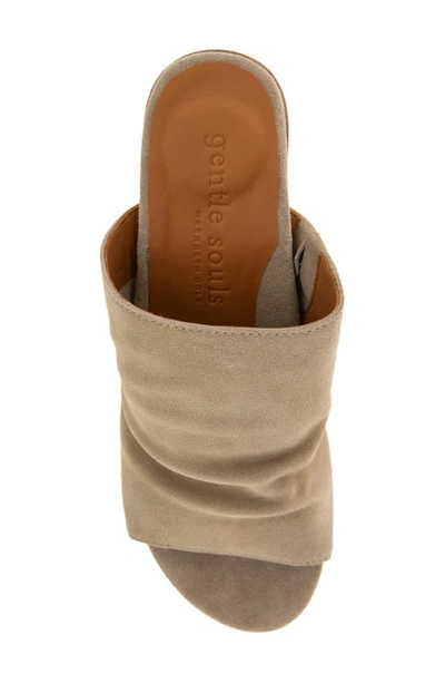 Shop Gentle Souls By Kenneth Cole Chas Sandal In Mushroom Suede