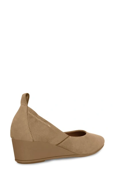 Shop Blondo Etta Waterproof Wedge Pump In Sand Nubuck