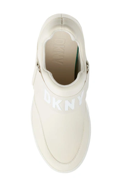 Shop Dkny Cosmos Wedge Sneaker In Egg Nog