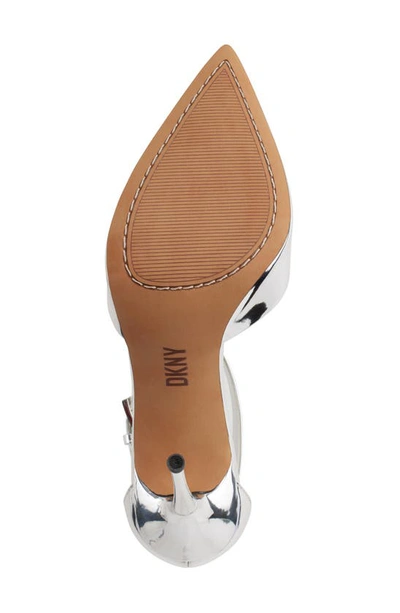 Dkny Women's Veata Ankle-strap Pointed-toe Pumps In Silver