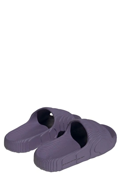 Shop Adidas Originals Adilette Sport Slide Sandal In Purple/ Purple/ Black