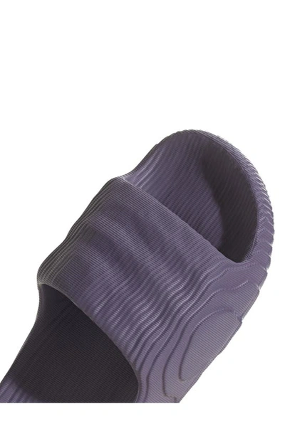 Shop Adidas Originals Adilette Sport Slide Sandal In Purple/ Purple/ Black