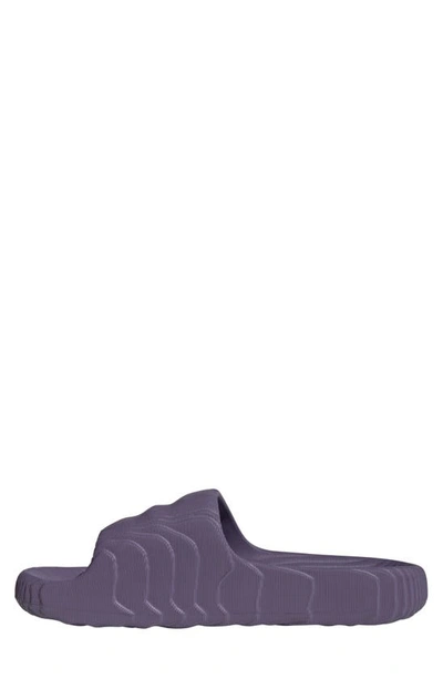 Shop Adidas Originals Adilette Sport Slide Sandal In Purple/ Purple/ Black