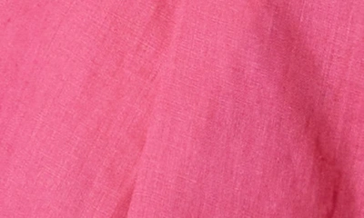 Shop Equipment Beatrix Linen Crop Shirt In Raspberry Sorbet