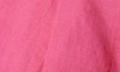 Equipment Beatrix Linen Crop Shirt In Raspberry Sorbet