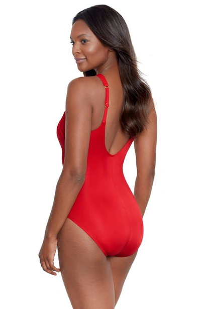 Shop Miraclesuit Rock Solid Aphrodite One-piece Swimsuit In Cayenne Red