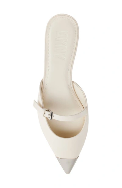 Shop Dkny Vivian Cap Toe Mule In Egg Nog