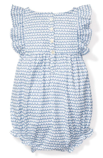 Petite Plume Baby Girl's La Mer Ruffle Romper In Blue