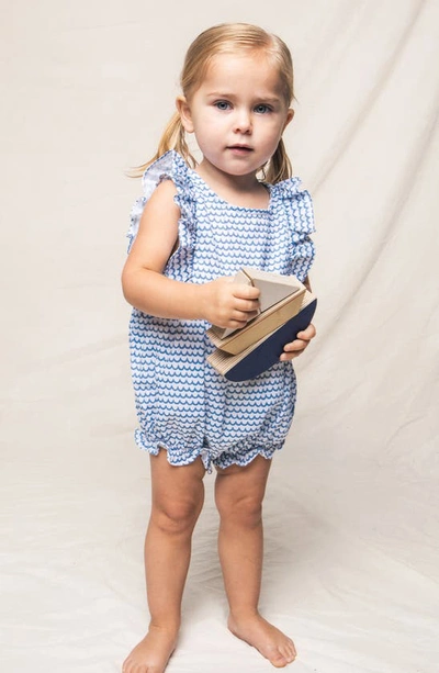 Petite Plume Baby Girl's La Mer Ruffle Romper In Blue