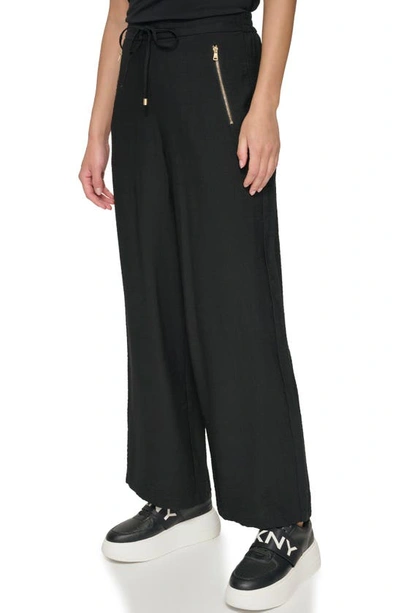 Dkny Drawstring Pants In Black