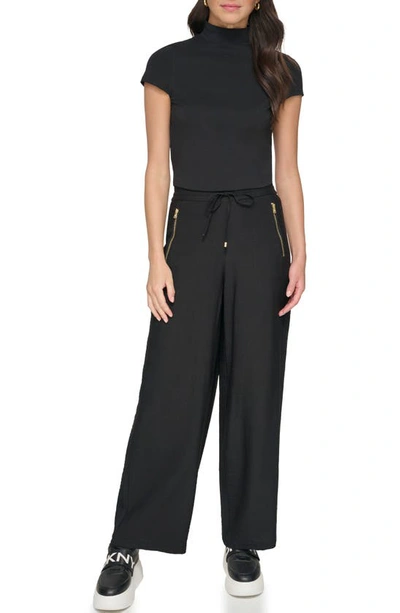 Dkny Drawstring Pants In Black